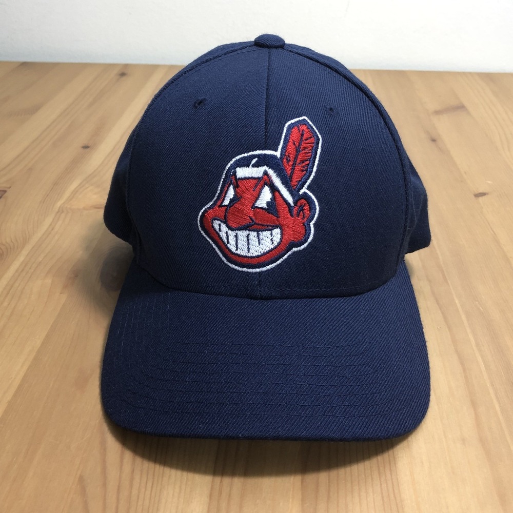 Vintage Starter Cleveland Indians Hat Cap One Size Navy Chief Wahoo MLB Baseball